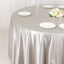 Scuba Round 120" Tablecloth Shimmering Silver - Wrinkle Free, Stain Resistant & Seamless Table Cover