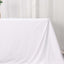 Scuba Rectangular 90"x156" Tablecloth White - Wrinkle Free, Stain Resistant & Seamless Table Cover for Weddings and Parties
