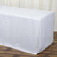 Fitted Polyester 72"x30" Rectangle Tablecloth White - Durable and Easy to Maintain Table Cover for Weddings & Banquets