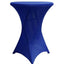 Spandex 30" Round Cocktail Table Cover Royal Blue - Easy to Maintain Stretch Fitted Highboy Tablecloth
