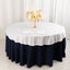 Scuba Round 70" Tablecloth White - Wrinkle Free & Stain Resistant Table Cover for Weddings and Banquets