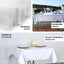 Premium Polyester 54"x54" Square Tablecloth White - Stain and Wrinkle-Resistant 220GSM Finish for Weddings & Events