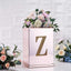 Decorative Rhinestone Alphabet "Z" Letter Stickers, Glitter Adhesive Craft Letters Gold DIY Sparkle Embellishments 8"