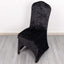 Crushed Velvet Spandex Banquet Chair Cover Fitted Slipcover Black - Stretch 190GSM Slipcover with Foot Pockets
