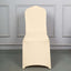 Spandex Chair Cover for Banquet Chairs Beige - Stretch 160GSM Fabric with Slip-On Slipcover