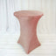 Metallic Spandex 36" Fitted Glitter Round Cocktail Table Cover Rose Gold - Stretch Fit for High Top Tables