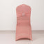 Spandex Chair Cover with Silver Rhinestone Buckled Sash Band Dusty Rose - Stretch Fitted Slipcover