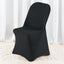 Premium Spandex Chair Cover with Foot Pockets for Folding Chairs Black - Stretch Fitted 220GSM Fabric