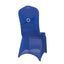 Spandex Chair Cover with Silver Rhinestone Buckled Sash Band Royal Blue - Stretch Fitted Slipcover