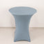 Spandex 36" Round Cocktail Table Cover Dusty Blue - Easy to Maintain Stretch Fitted Highboy Tablecloth