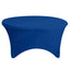 Stretch Spandex 5ft Round Tablecloth Royal Blue - Durable Form-Fitting Table Cover