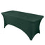 Stretch Spandex 96"x30" Rectangle Table Cover Hunter Emerald Green - Durable Form-Fitting Tablecloth