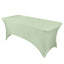 Stretch Spandex 96"x30" Rectangle Table Cover Sage Green - Durable Form-Fitting Tablecloth