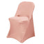 Stretch Spandex Chair Cover Dusty Rose for Folding Chairs - Reusable & Wrinkle-Resistant 160GSM Fitted Slipcover