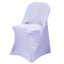 Stretch Spandex Chair Cover Lavender Lilac for Folding Chairs - Reusable & Wrinkle-Resistant 160GSM Fitted Slipcover