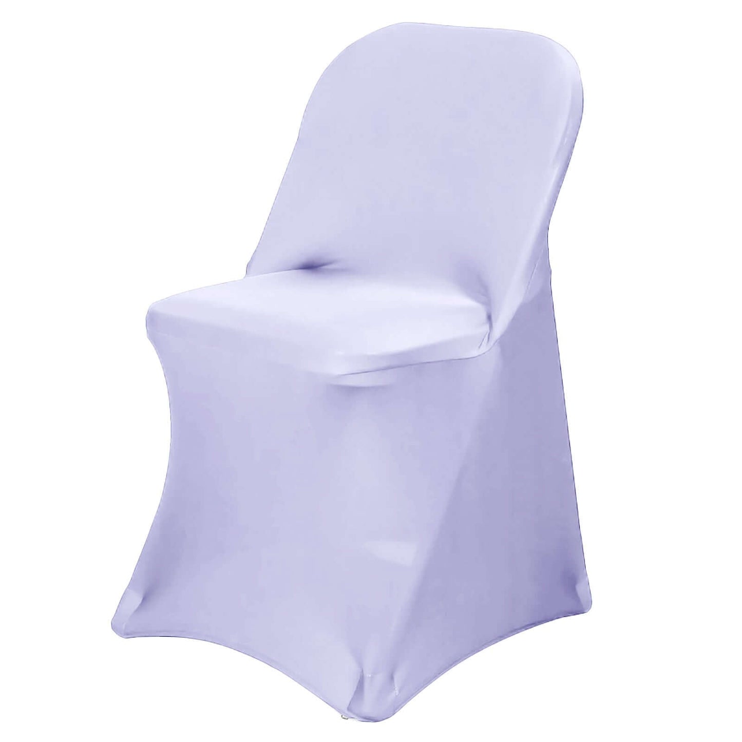 Stretch Spandex Chair Cover Lavender Lilac for Folding Chairs - Reusable & Wrinkle-Resistant 160GSM Fitted Slipcover