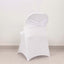Stretch Spandex Chair Cover White for Folding Chairs - Enhanced Style & Secure Fit Slipcover with Stunning Silver Rhinestone Buckled Sash Band