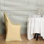 Stretch Spandex Chair Cover Champagne for Folding Chairs - Metallic Shimmer Tinsel Back Design Fitted Slipcover