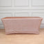 Shimmer Tinsel Spandex 72"x30" Rectangle Tablecloth Metallic Rose Gold Glittered Shiny Stretch Table Cover for Gleaming Event Decor