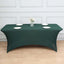 Stretch Spandex 96"x30" Rectangle Table Cover Hunter Emerald Green - Durable Form-Fitting Tablecloth