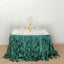 Taffeta 14ft Table Skirt Hunter Emerald Green - Cascading Curly Willow Style Table Cover