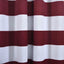 2 Pack White Burgundy Cabana Stripe Thermal Blackout Window Curtain Grommet Panels, Noise Canceling Curtains - 52"x108"