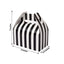 25 Pack White Black Striped Candy Gift Tote Gable Boxes, Party Favor Treat Bags - 6"x3.5"x7"
