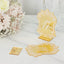 Gold Mirror Arch Acrylic Table Numbers (11-20) - 5"x7" Wedding Reception Signs with Baroque Lace Border, White Print & Stands