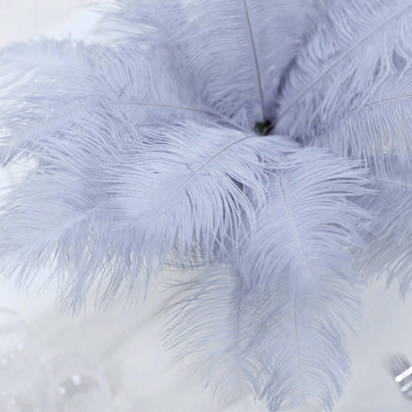 12 Pack 13"-15" Dusty Blue Natural Plume Real Ostrich Feathers, DIY Centerpiece Fillers