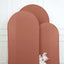 6ft Matte Terracotta (Rust) Spandex Fitted Chiara Backdrop Stand Cover For Round Top Wedding Arch