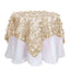 Taffeta 54"x54" Table Overlay Square Tablecloth Beige 3D Leaf Petal Table Cover
