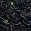 24 Roses 2" Black Artificial Foam Flowers With Stem Wire and Leaves