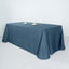 Faux Linen 90"x132" Rectangular Tablecloth Blue - Slubby Texture Wrinkle-Resistant Seamless Table Cover