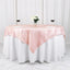 Taffeta 72"x72" Table Overlay Square Tablecloth Blush - Accordion Crinkle Table Cover