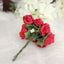 48 Roses 1" Burgundy Real Touch Artificial DIY Foam Rose Flowers With Stem, Craft Rose Buds