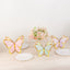 12 Pcs Cardstock Paper 3D Butterfly Table Centerpieces, Metallic Gold Foil Accents Pastel Color Party Decorations 10", 12"