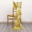 5 Pack Chiffon Satin Chair Sashes Champagne - Easy to Install Ruffled Curly Willow