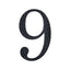 Decorative Rhinestone Number "9" Stickers, Glitter Adhesive Craft Numbers Black DIY Sparkle Embellishments 4"