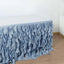 Taffeta 17ft Table Skirt Dusty Blue - Cascading Curly Willow Style Table Cover