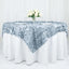 Taffeta 72"x72" Table Overlay Square Tablecloth Dusty Blue - 3D Leaf Petal Table Cover