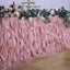 Taffeta 14ft Table Skirt Dusty Rose - Cascading Curly Willow Style Table Cover