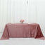 Premium Velvet 90"x132" Rectangle Tablecloth Dusty Rose - Reusable Soft & Seamless Table Cover