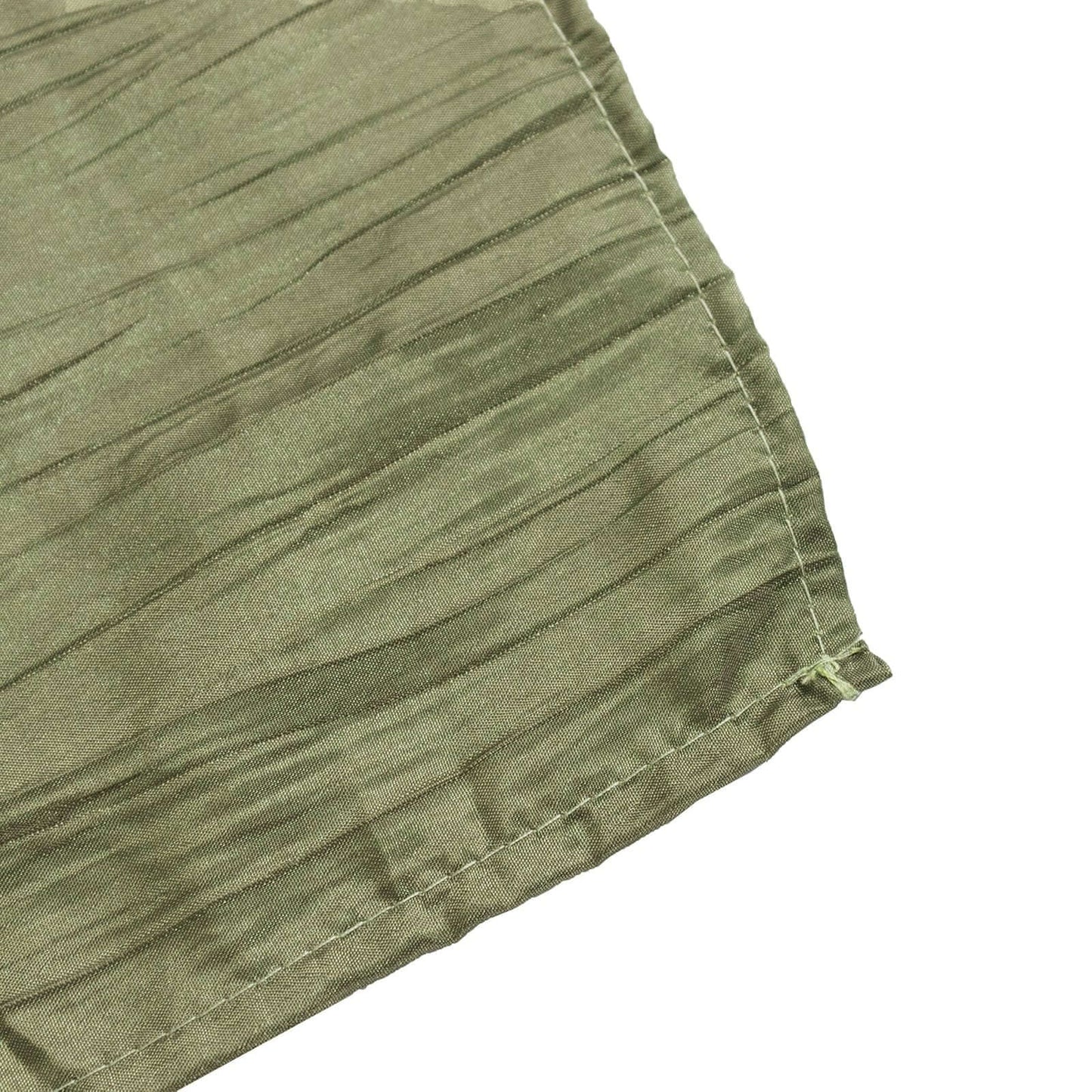 Taffeta 60"x102" Rectangle Tablecloth Dusty Sage Green - Accordion Crinkle Table Cover