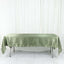 Satin Rectangular 60"x102" Tablecloth Dusty Sage Green - Smooth and Lustrous Table Cover