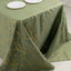 Polyester 90"x132" Rectangle Tablecloth Dusty Sage Green with Gold Foil Tree Branch Pattern - Wrinkle-Resistant Seamless Table Cover