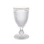 6-Pack Vintage Wine Glasses with Gold Rim and Embossed Diamond Pattern Clear - Crystal 8oz Short Stem Goblets for Cocktails 6"