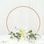 28" Gold Metal Round Hoop Wedding Centerpiece, Self Standing Table Floral Wreath Frame