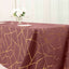 Polyester 60"x132" Rectangle Tablecloth Cinnamon Rose with Gold Foil Geometric Pattern - Wrinkle-Resistant and Durable Table Cover for Weddings & Events