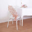 5 Pack Glitz Sequin Chair Sashes with Geometric Diamond Design 6"x88" Rose Gold