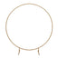 5ft Gold Metal Round Wedding Arch Arbor, Balloon Circle, Flower Frame Backdrop Stand